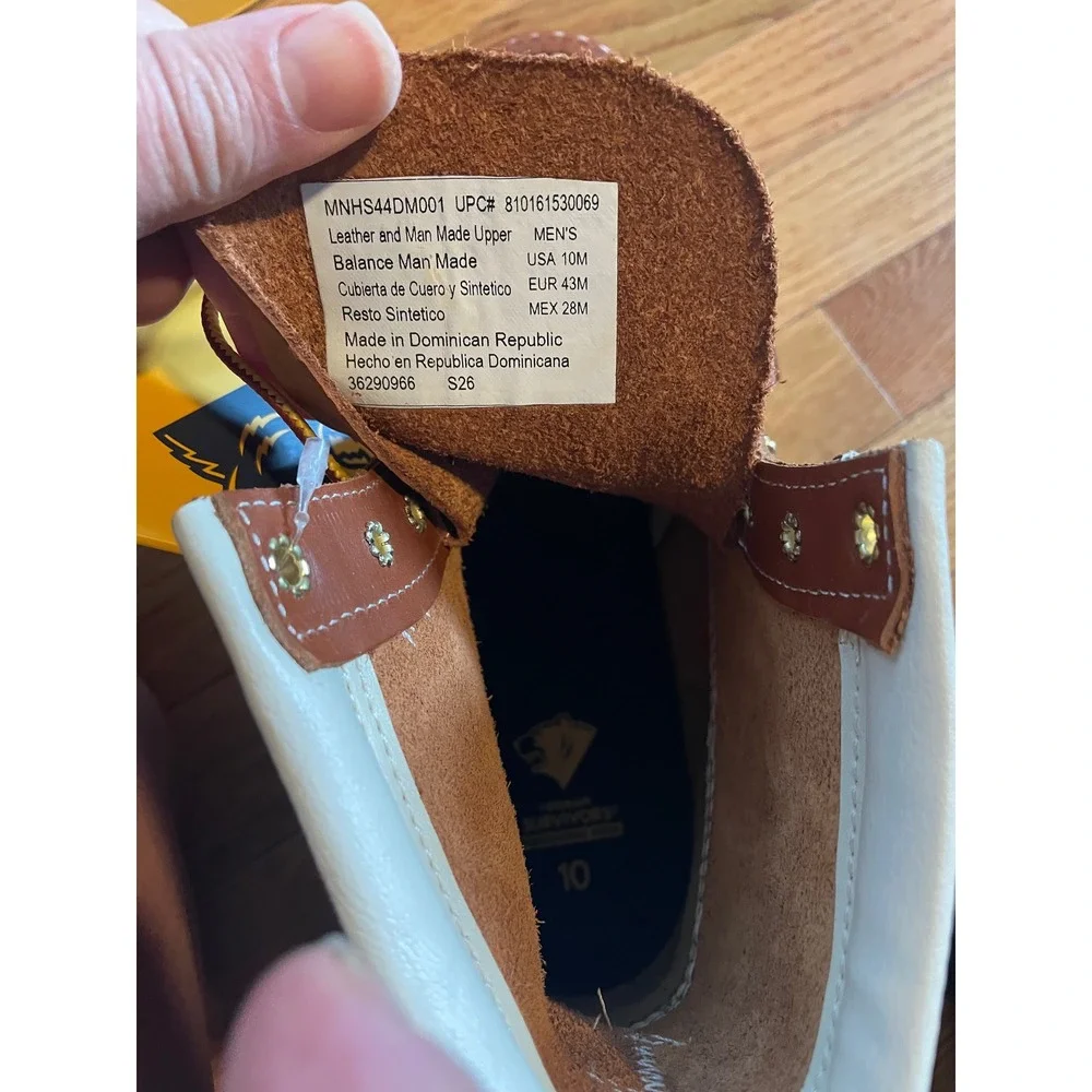 Herman Survivors Backhaul Mens 10M Tan Leather Moc Toe Work Boots MNHS44DM001